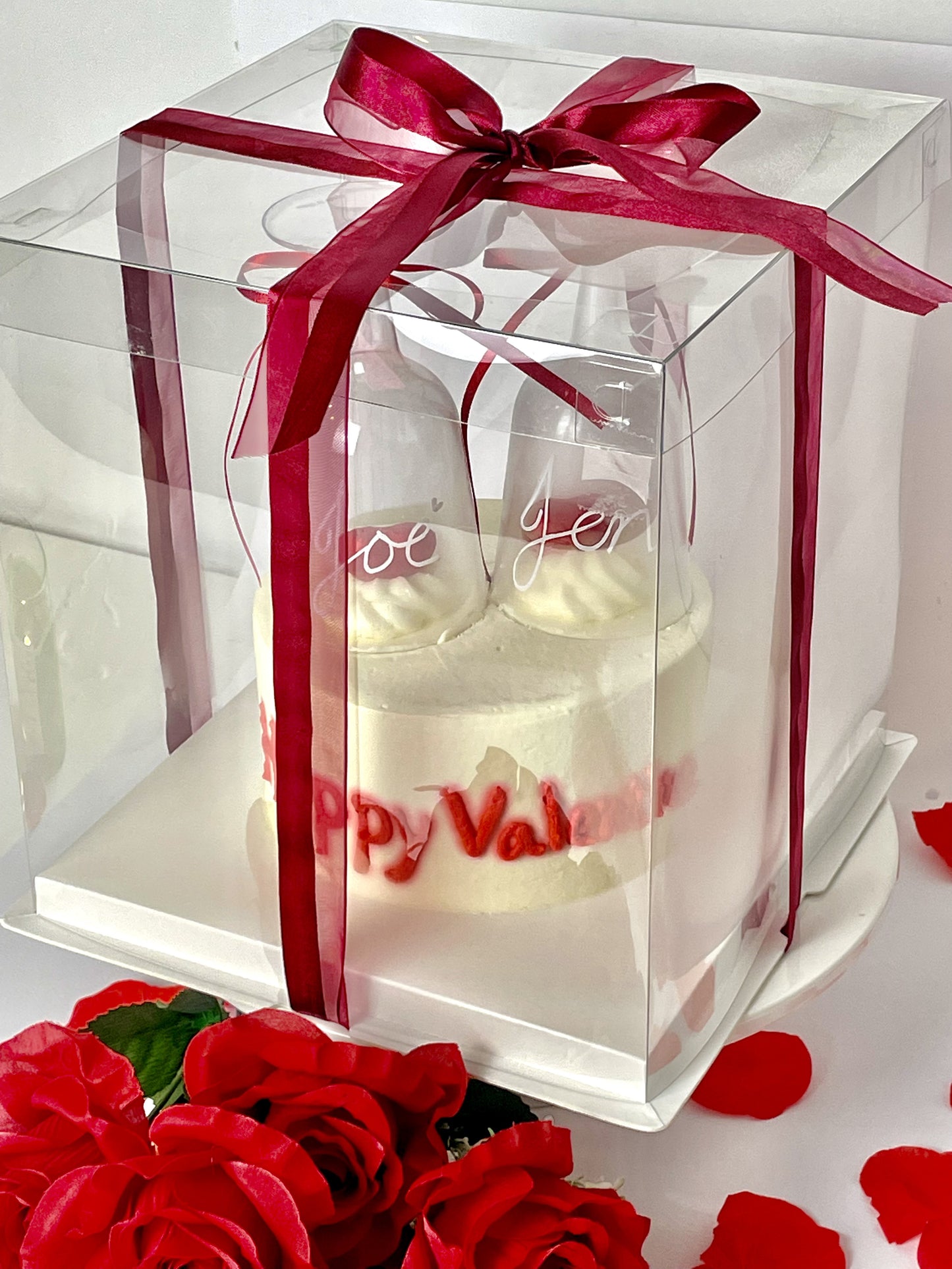 Special Design _ Wine glasses cake 🍷 - event / romantic / anniversary cake, Sydney