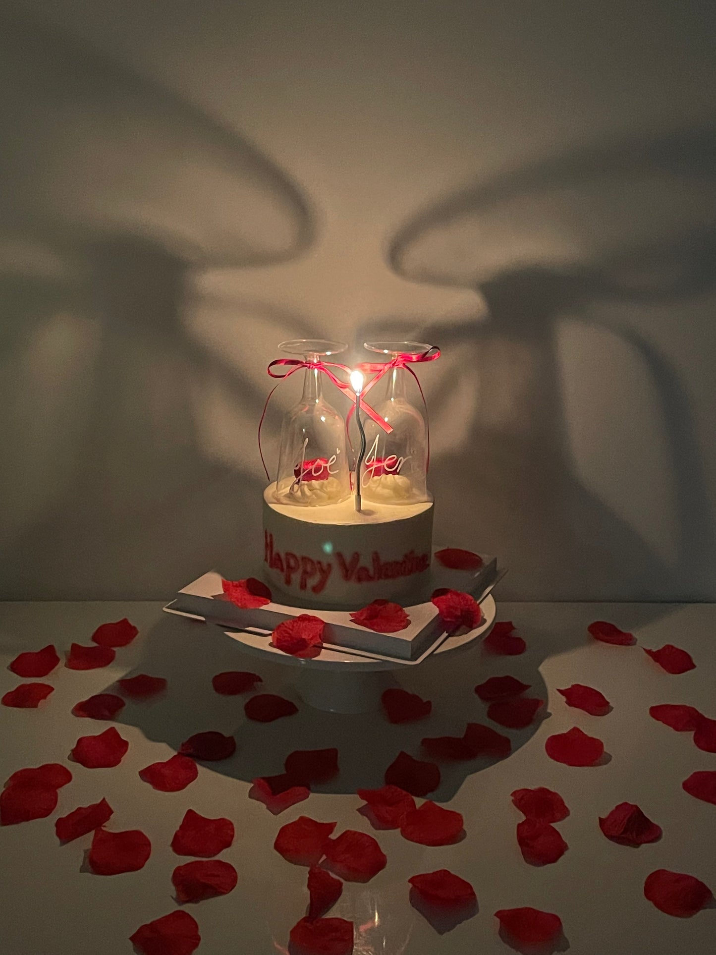 Special Design _ Wine glasses cake 🍷 - event / romantic / anniversary cake, Sydney