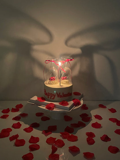Special Design _ Wine glasses cake 🍷 - event / romantic / anniversary cake, Sydney