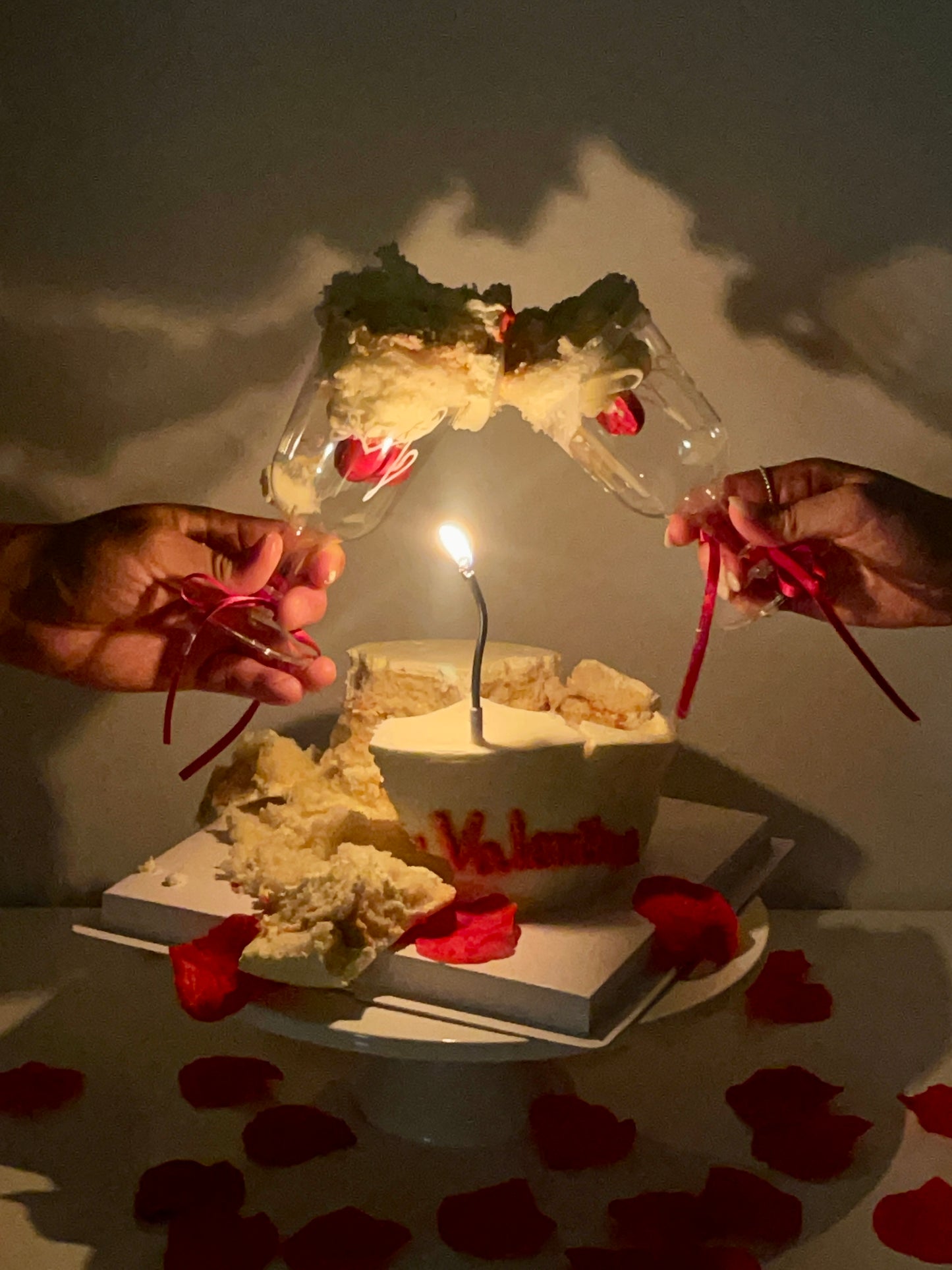 Special Design _ Wine glasses cake 🍷 - event / romantic / anniversary cake, Sydney